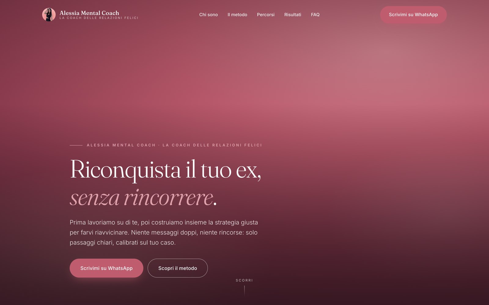 Sito Alessia Mental Coach — coach delle relazioni